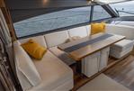 Princess V52 - Luxurious interior of 2014 Princess V52 yacht with elegant seating and ocean view.