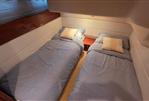 Princess 42 - Twin beds in a 2006 Princess 42 Flybridge Motor Yacht cabin.