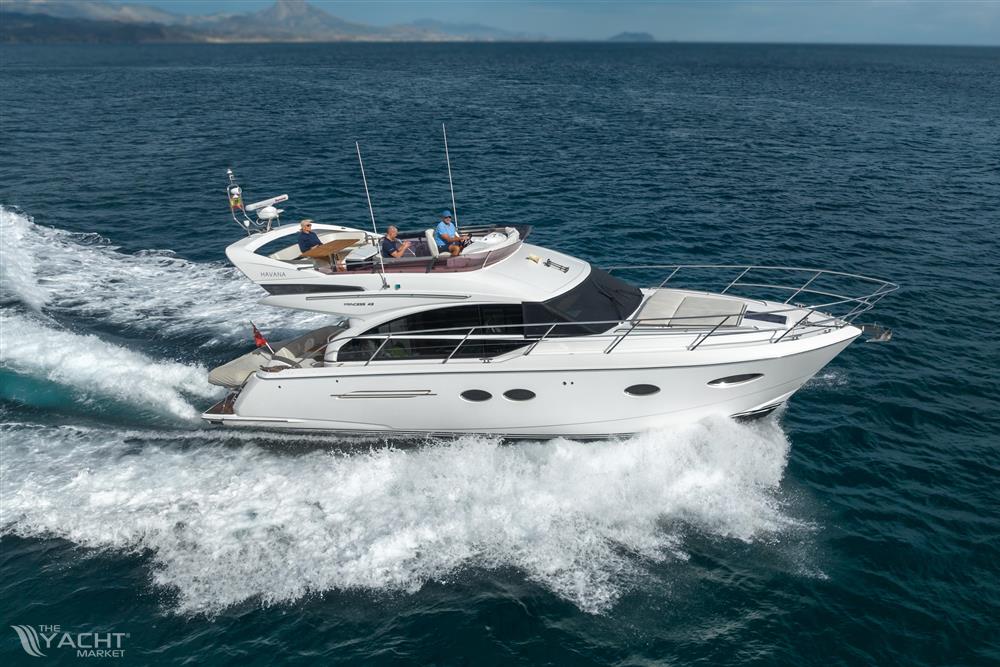 Princess 43 - 2018 Princess 43 yacht cruising on open sea with passengers onboard.