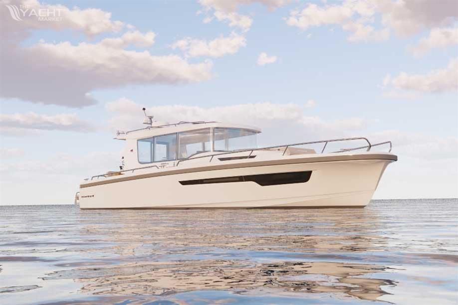 Nimbus Commuter 12 - 2026 Nimbus Commuter 12 boat on calm water under a partly cloudy sky.