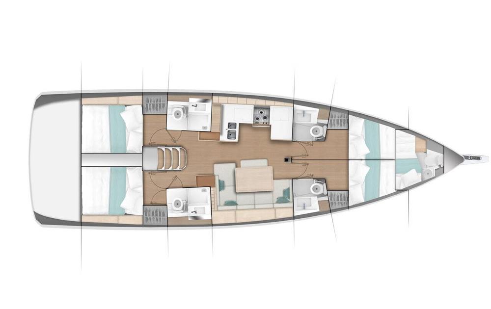 Jeanneau Sun odyssey 490 - Lay out