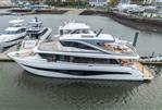 Princess X80 - Luxurious 2026 Princess X80 yacht docked at marina, showcasing sleek design and spacious decks.