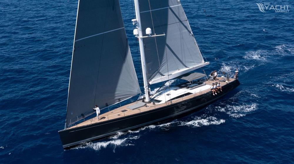 Nautor Swan Swan 90 - Aerial view of YCH2 under sail